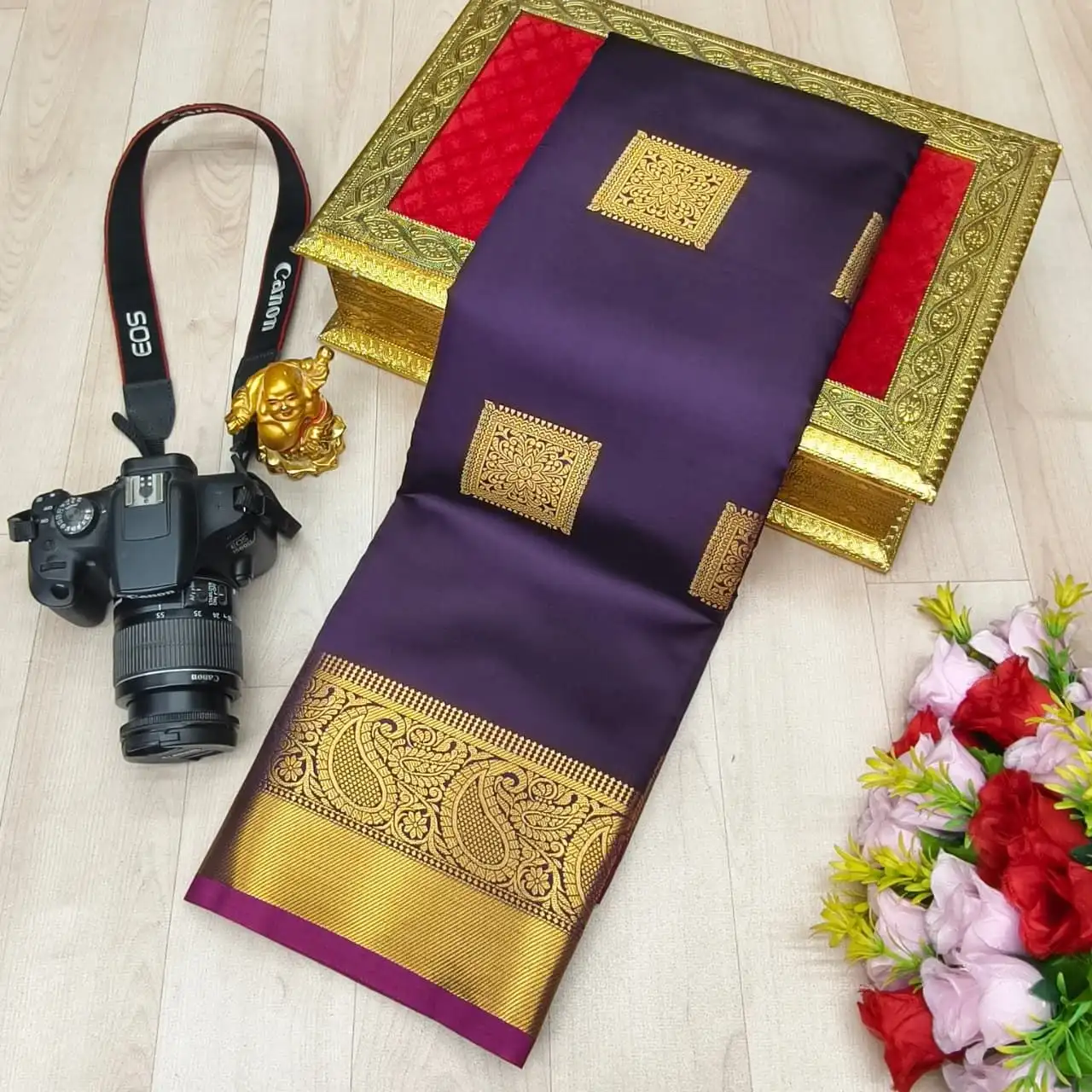 Rose Glow Fusion Soft Silk Saree